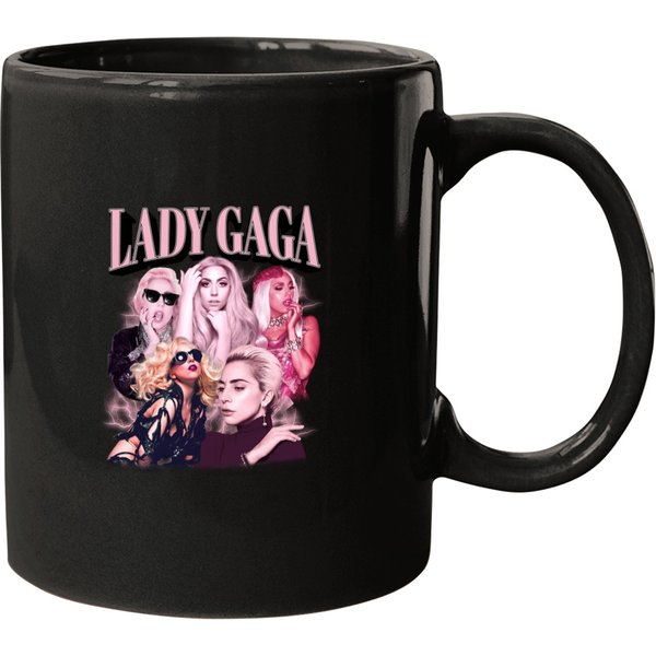 Vintage Mugs With Lady Gaga Graphic Design