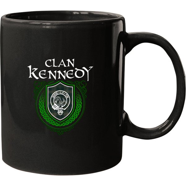 Kennedy Surname Scottish Clan Tartan Crest Badge Mugs