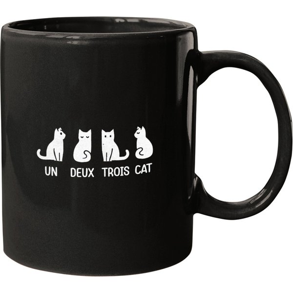 Cats Funny Meow Kitty Un Deux Trois Cat Funny Mugs-image