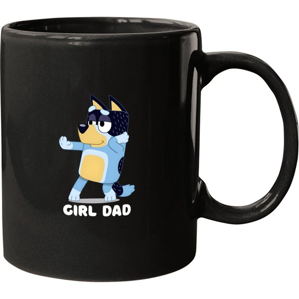 Blue Heeler Dancing Girl Dad Inspired By Bandit, Girl Dad Blueydad Dad Mugs Mugs-image