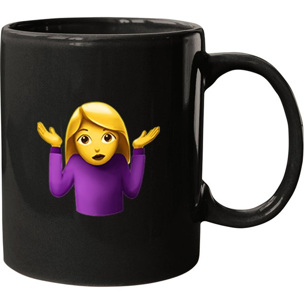Woman Shrugging Emoji Mugs
