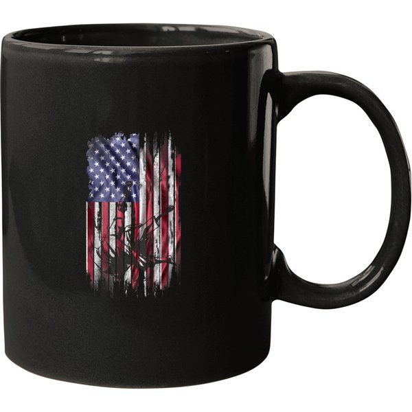 Vintage Usa American Flag Judo Judoka Judoist Silhouette Mugs-image