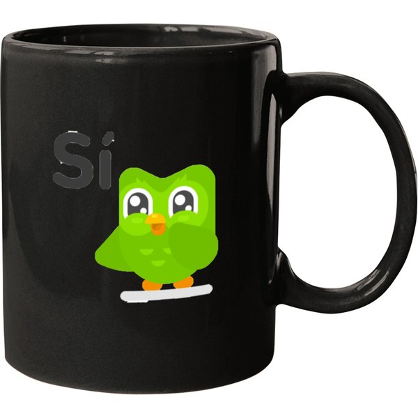 Duolingo Owl Si Sticker107 Mugs