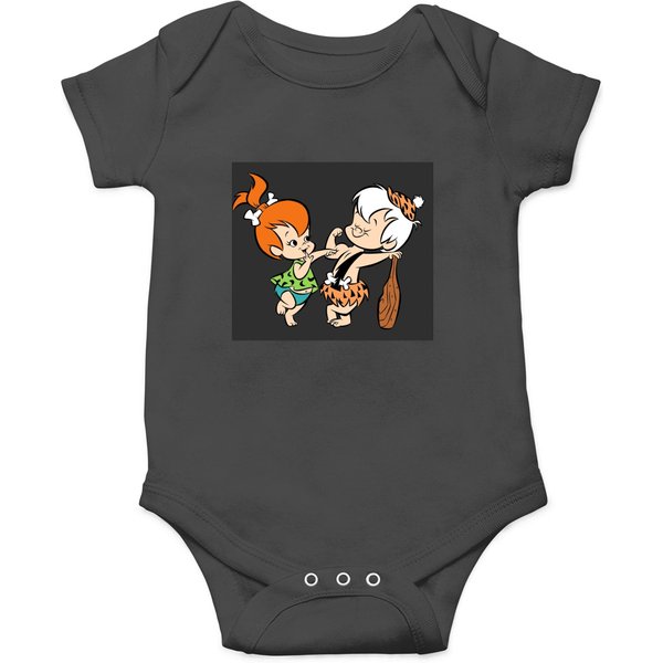 Pebbles And Bam Bam Muscles Onesies