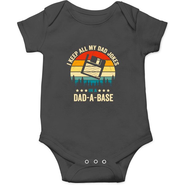 I Keep All My Dad Jokes In A Dad-A-Base Vintage Jokes Onesies Onesies-image