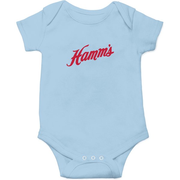Hamm'S Beer Slanted Logo In Red - Hamms Beer - Onesies-image
