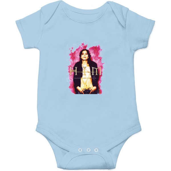 Him Band Tee Razorblade Romance Cover Heartagram Him Logo Onesies-image