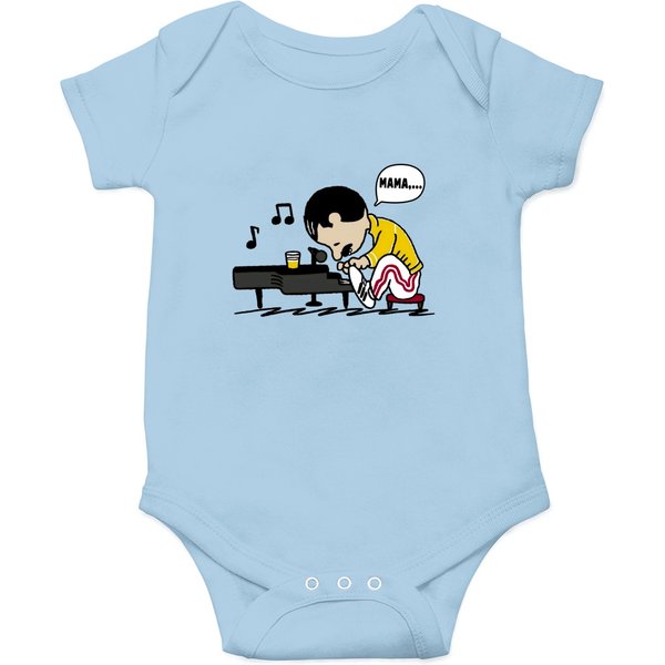 Freddie Mercury Mama Schroeder Playing Piano Onesies-image