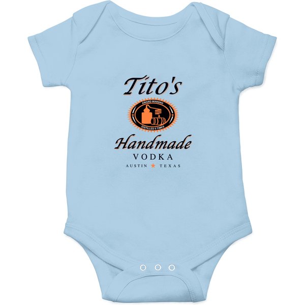Tito's Handmade Vodka Onesies, Austin Texas, Drinking Lovers Onesies, Tito Handmade