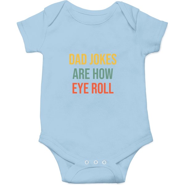 Eye Roll Dad Jokes Onesie - Cute And Funny-image