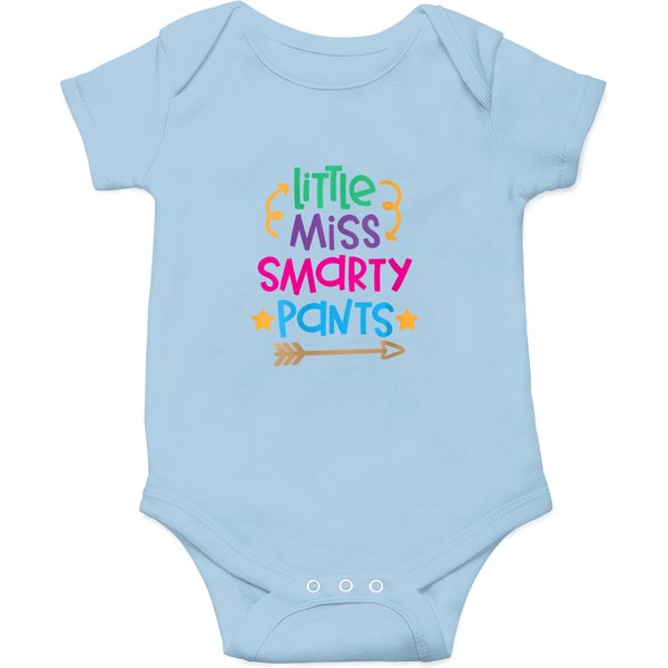 Little Miss Smarty Pants Cute Girls Vneck T Onesies-image