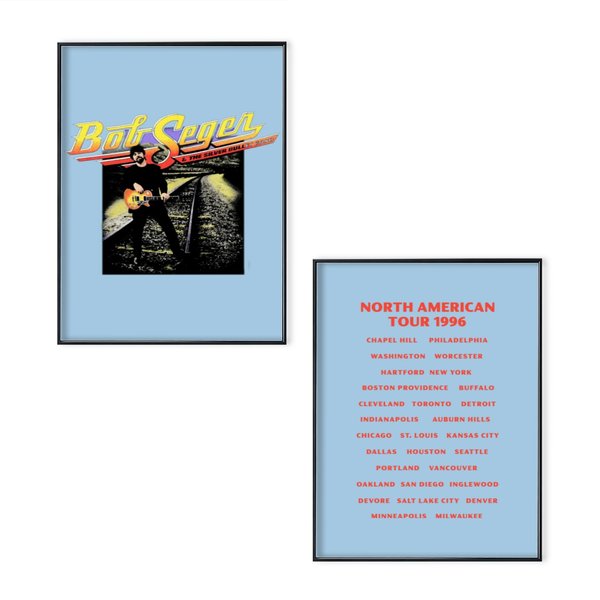 Vintage 1996 Bob Seger North American Tour Poster Set-image