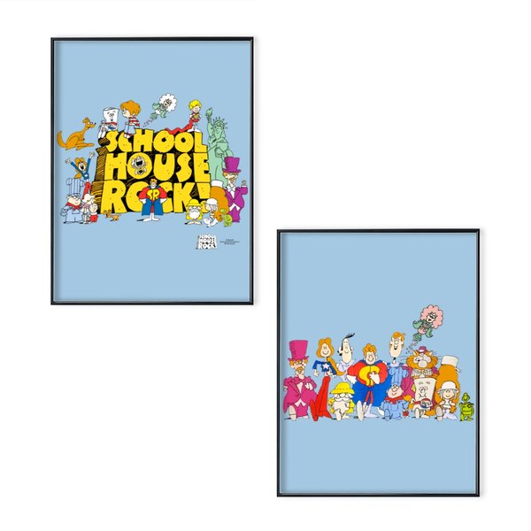 Vintage 1973 Schoolhouse Rock Poster Set, Schoolhouse Rock Movie Film Poster Set-image