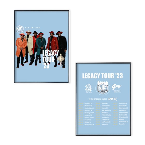 New Edition Legacy Tour 2023 Poster Set, New Edi.Tion Merch Poster Set-image