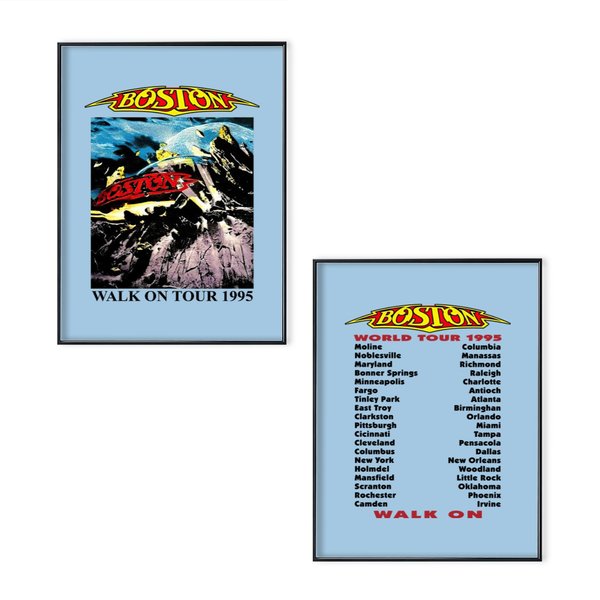 Boston Band Walk On Tour 1995 Poster Set, Boston Rock Band Poster Set-image