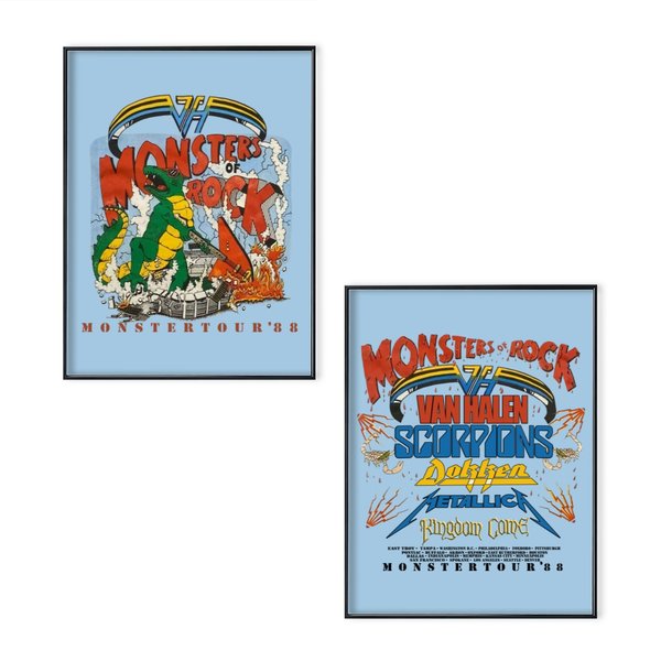 Screen Stars 1988 Poster Set, Monsters Of Rock Tour Poster Set-image