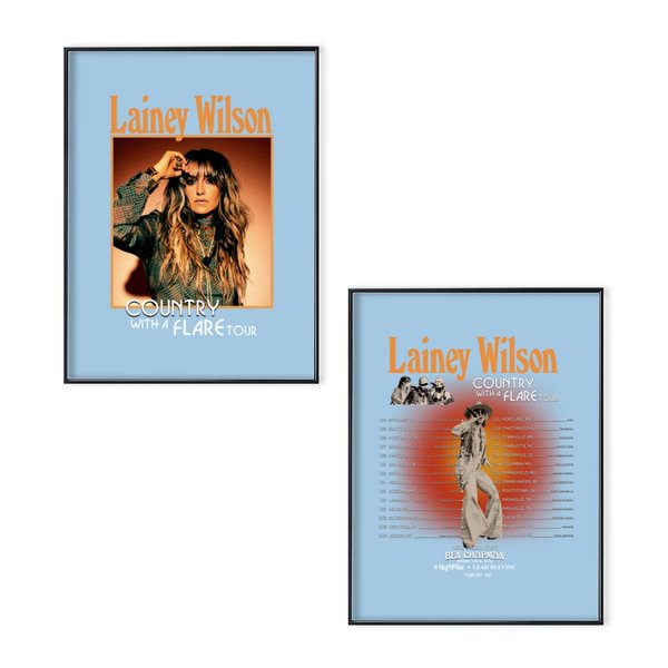 Lainey Wilson Poster Set, Lainey Wilson Tour 2023 Poster Set-image