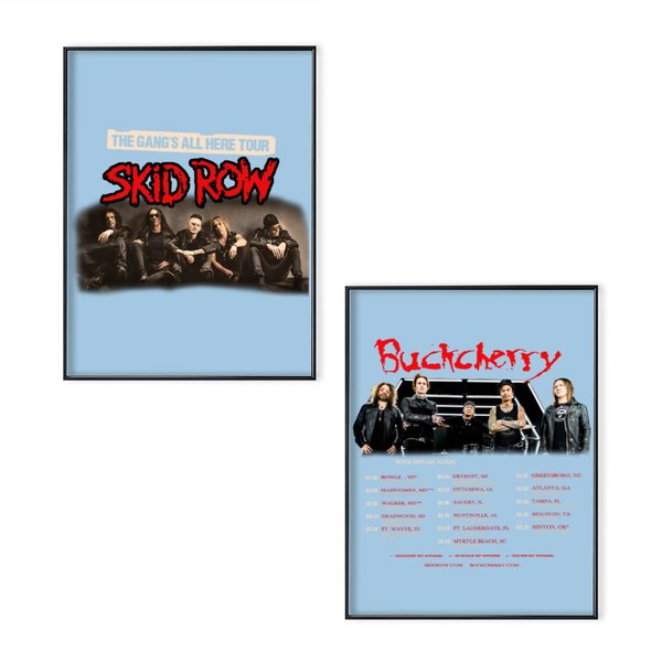 Sk.Id Ro.W With Buckcherry Tour 2023 Poster Set, Sk.Id Ro.W With Special Guest Us Tour 2023 Poster Set-image