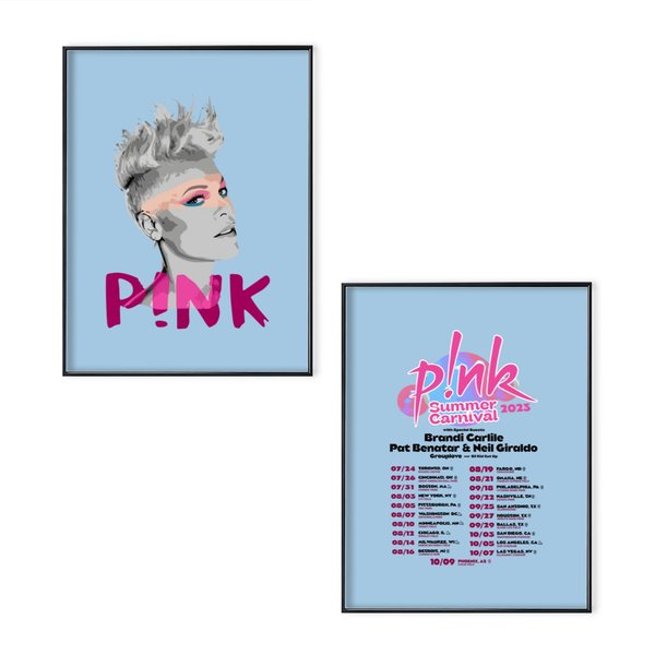 P!Nk Summer Carnival 2023, Trustfall Album Poster Set, Pink Singer Tour Poster Set-image