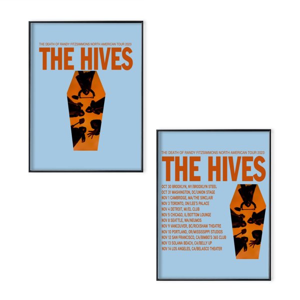 The Hives - The Death Of Randy Fitzsimmons 2023 Tour Poster Set-image