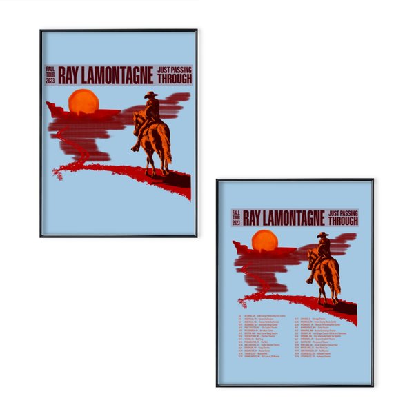 Ray Lamontagne Ray's Just Passing Through Tour 2023 Poster Set-image