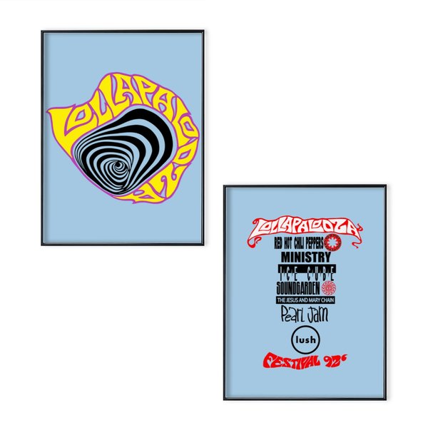 Lollapalooza 1992 Concert Tour Poster Set-image