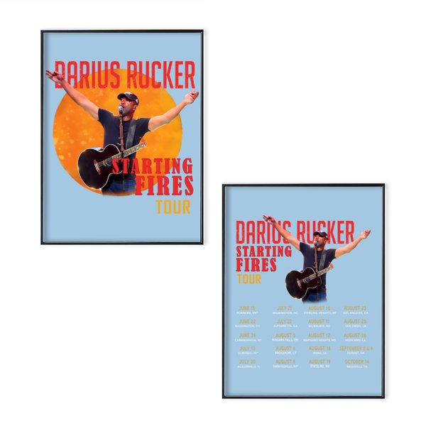 Darius Rucker 2023 Concert Poster Set, Darius Rucker Fan Poster Set-image