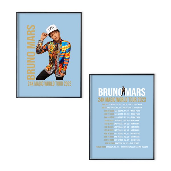 Bruno Mars 24K Magic Tour Poster Set-image