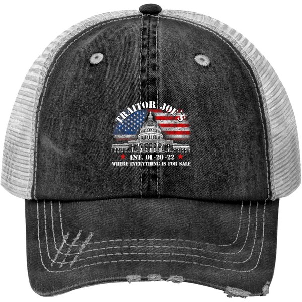 Traitor Joe's Est 01-2022 Print Trucker Hats-image