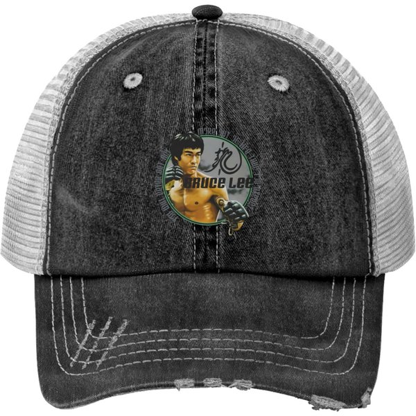Bruce Lee Expectations Signature Quote Print Trucker Hats-image