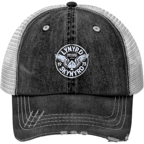 Glow Lynyrd Slim Merch - Lynyrd Skynyrd - Print Trucker Hats-image