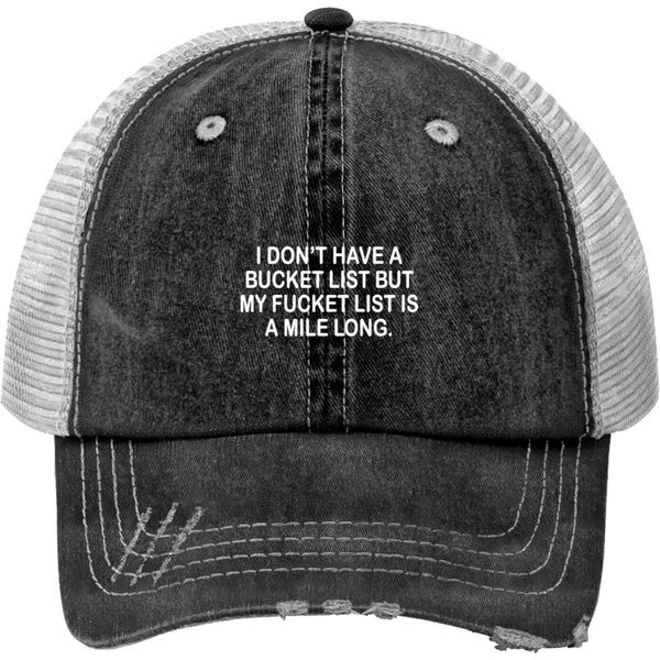 Bucket List Print Trucker Hats-image