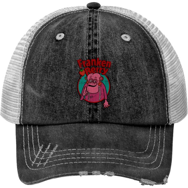 Distressed Frankenberry - Cereal - Print Trucker Hats-image