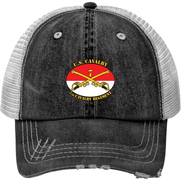 7Th Cavalry Regiment - 7Th Cavalry Regiment - Print Trucker Hats-image