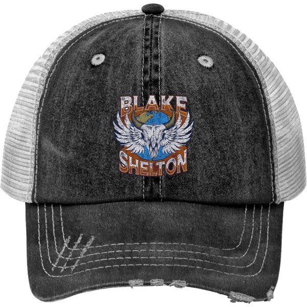 Blake Shelton Tour Print Trucker Hats,Back To The Honky Tonk Tour 2023 Double Sided Print Trucker Hats-image