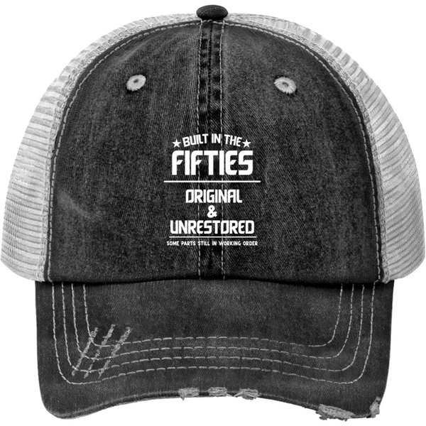 Born In The 1950S Print Trucker Hat-image