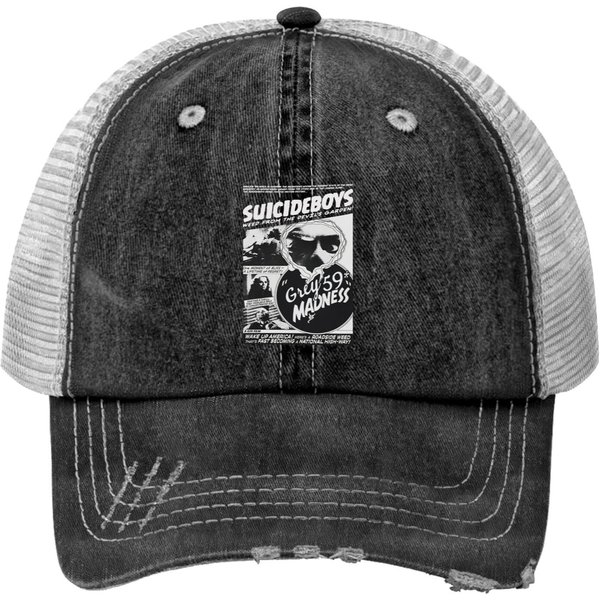 Vintage Suicideboys Print Trucker Hat - Rapper Design-image