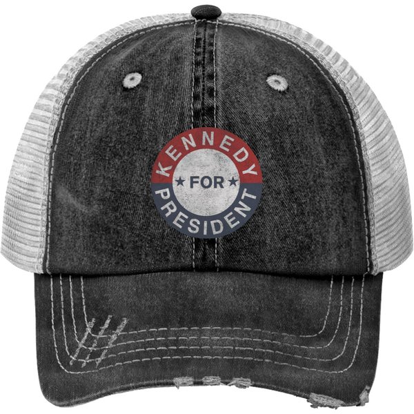 Vintage Jfk Kennedy For President 1960 Print Trucker Hats-image