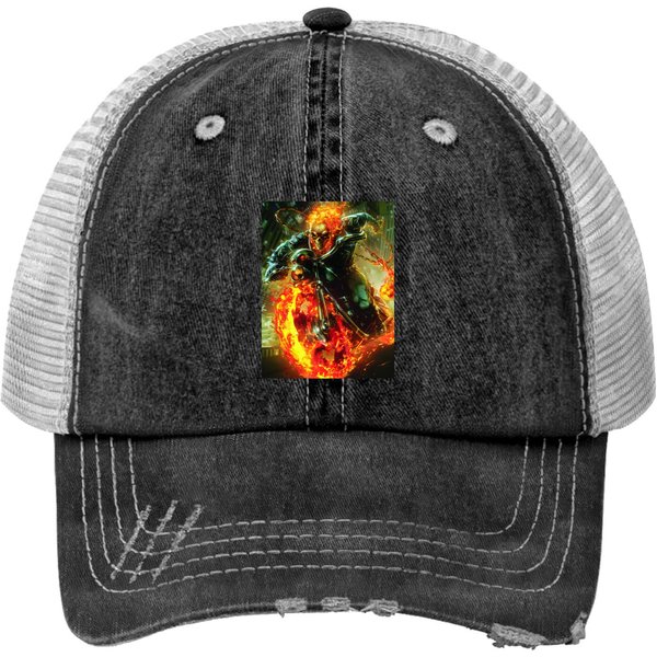 Ghost Rider Premium Matte Vertical Poster Print Trucker Hats-image
