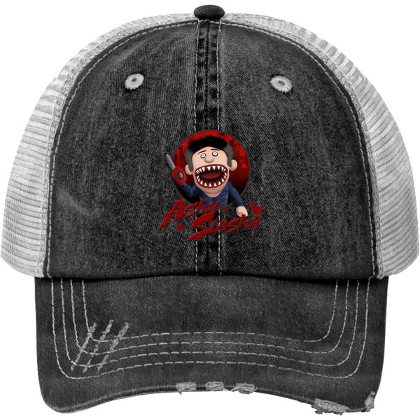 Ashy Slashy - Ash Vs Evil Dead - Print Trucker Hats-image