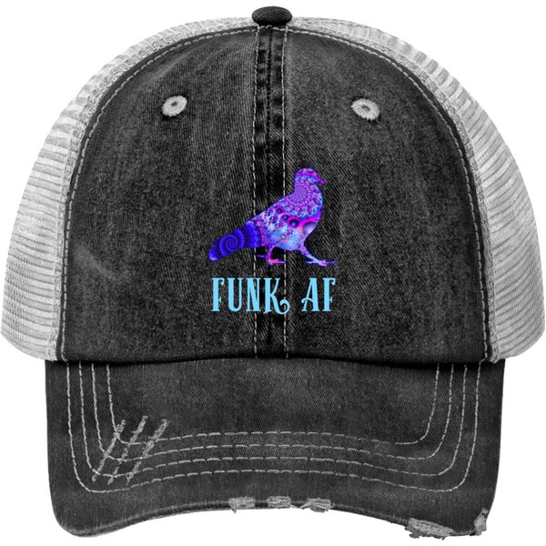 Pigeons Playing Ping Pong Funk Af Pppp Print Trucker Hats