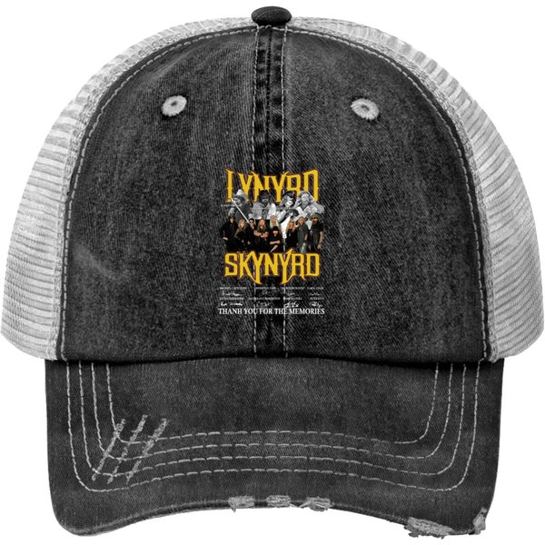 Lynyrd Skynyrd 59Th Anniversary 1964-2023 Signatures Print Trucker Hats-image