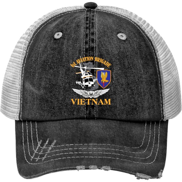 1St Aviation Brigade Vietnam Stickers Print Trucker Hats-image