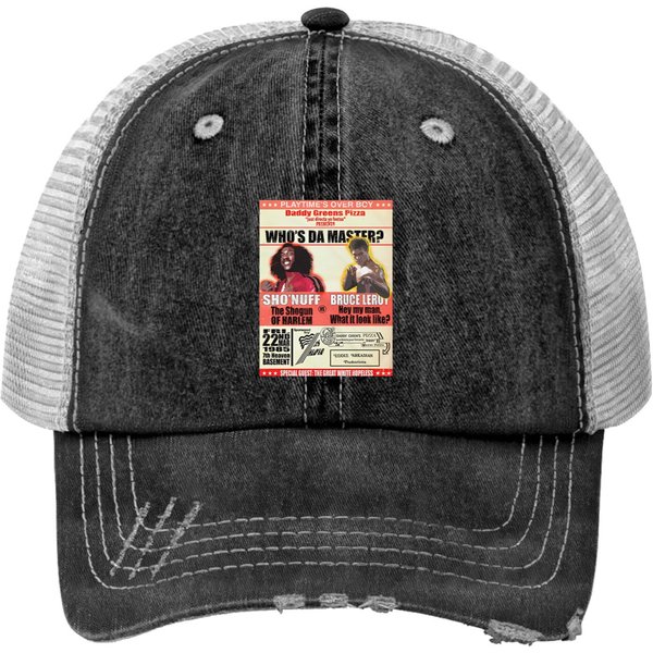 Shonuff Vs Bruce Leroy Print Trucker Hats Martin Lawrence Print Trucker Hats-image