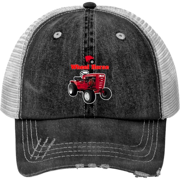 Wheel Horse Garden Tractor Mens Basic Art T Print Trucker Hats-image