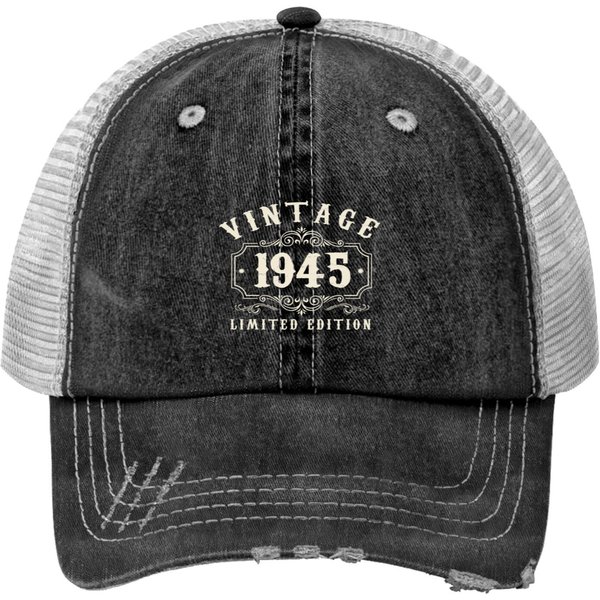 (Gift) Vintage 1945 Limited Edition Print Trucker Hats-image