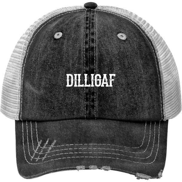 Dilligaf Mens Biker Motorcycle Car Print Trucker Hats