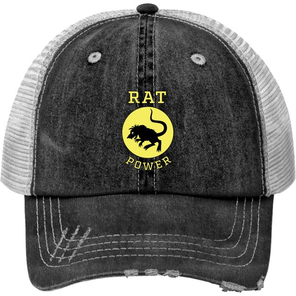 Rat Power Print Trucker Hats-image