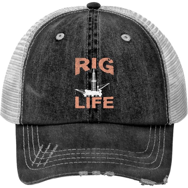 Roughneck Oilfield Design For Men Print Trucker Hats-image