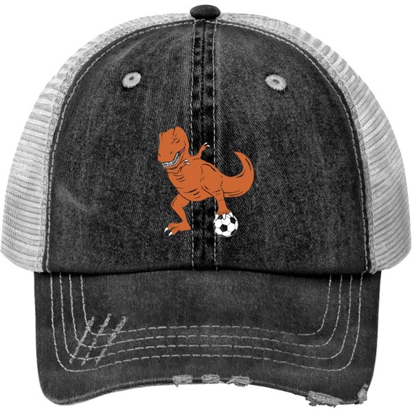 Bambini Dino Soccer Youth Football Kids Dinosaur Print Trucker Hats
